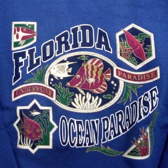 Vintage Florida Ocean Underwater Paradise Crewneck Sweatshirt - Picture 1 of 7